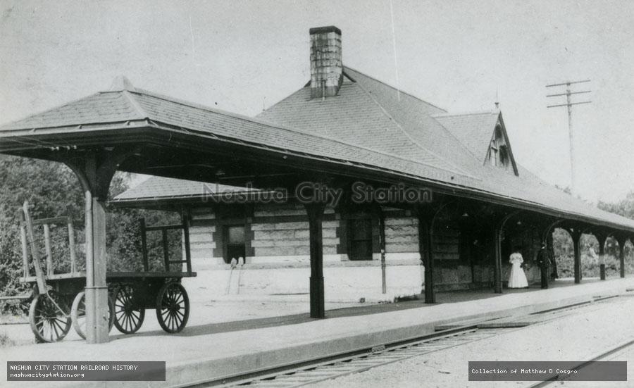 Postcard: Westboro, Massachusetts.  Railroad Station